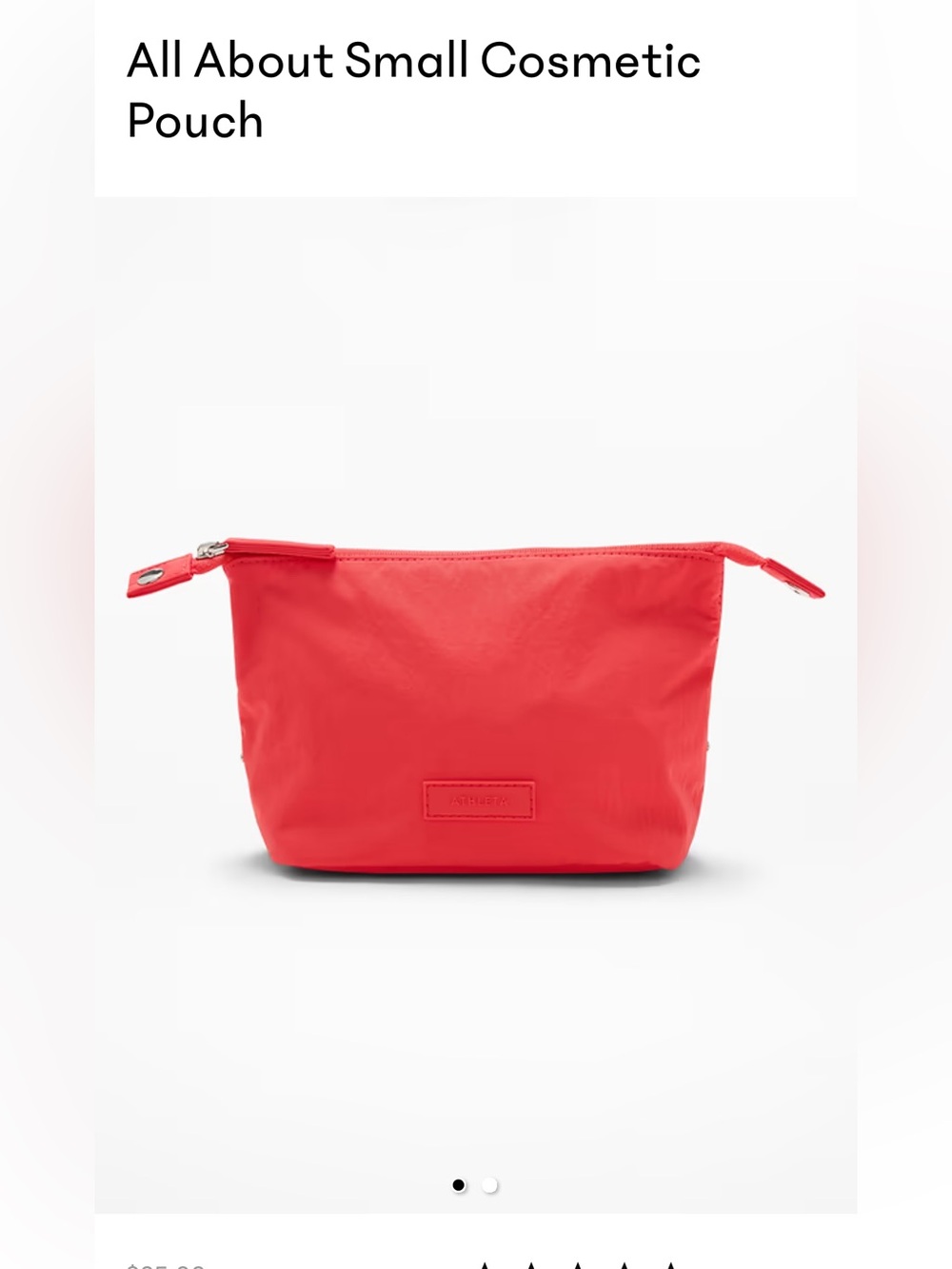 Compact Red Cosmetic Pouch by Athleta Brand